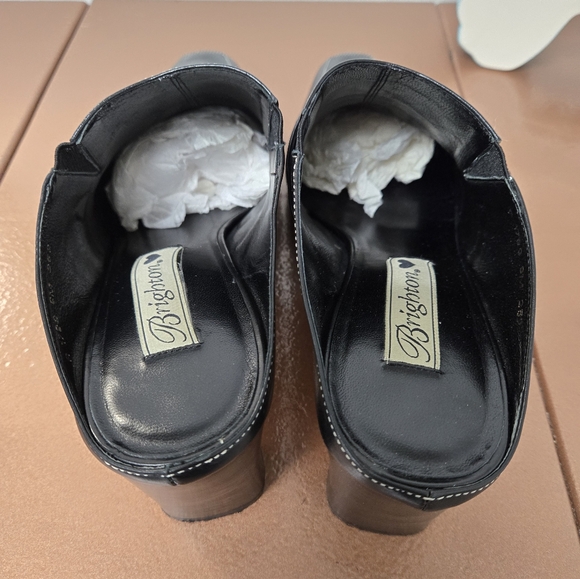 Brighton Black Crocodile Pattern slip on heels Size 9 - Picture 7 of 10